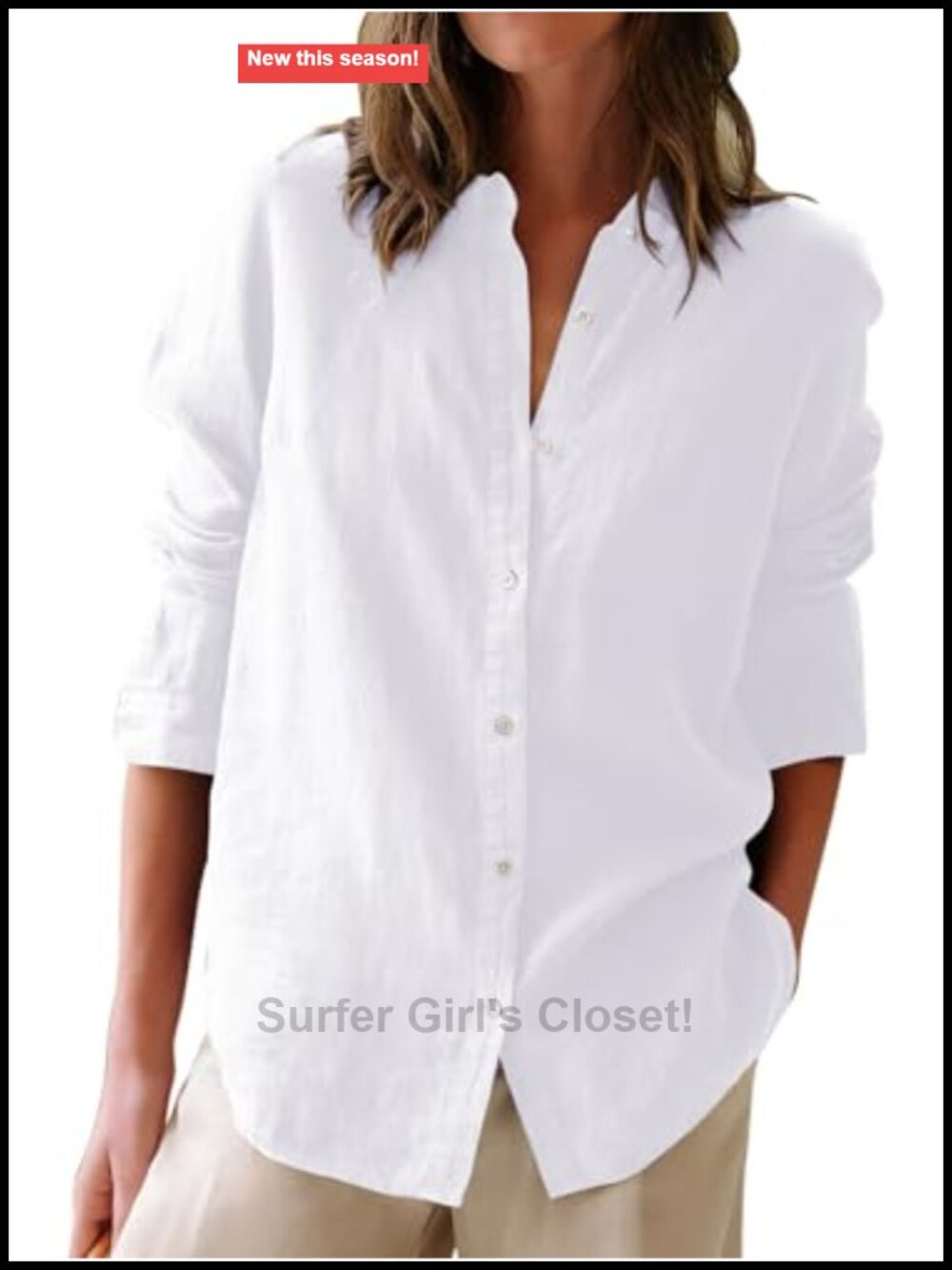 Cotton Oxford Button Down Shirt Long Sleeve Collared Tunic Top